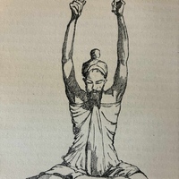 Picture from Weinfurter’s book Divy a kouzla indických fakirů (The Wonders and Magic of Indian Fakirs) – A cruel method of self-torment: the ascetic keeps both arms raised for his whole life, until his limbs harden and shrivel.