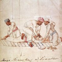 Source: Anonymous Indian artist. Made for Capt. James Paton, Assistant to the British Resident at Lucknow, 1829-1840 - From Frances Pritchett's web site, Columbia University, originally